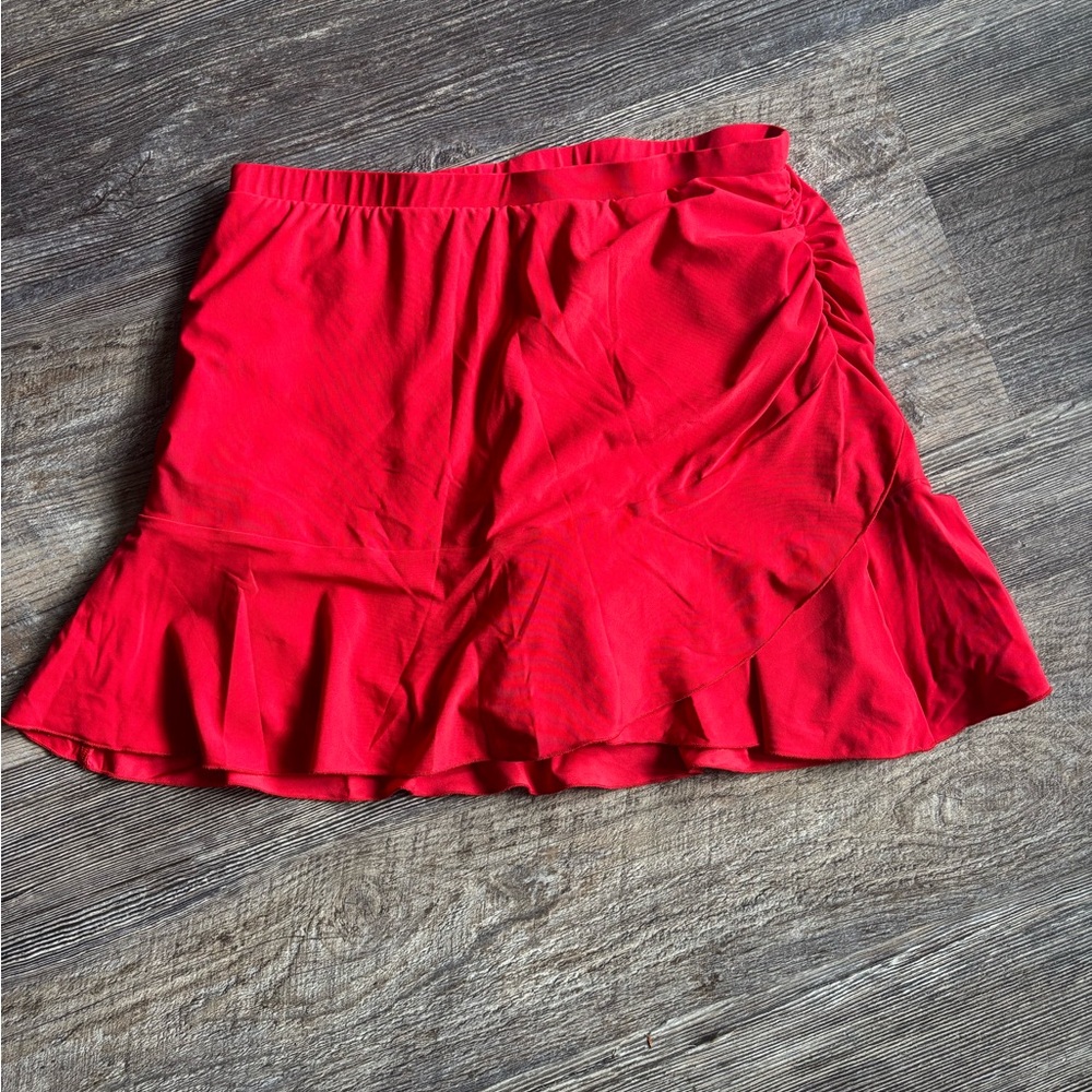 Vibrant Red Mini Skirt for Women